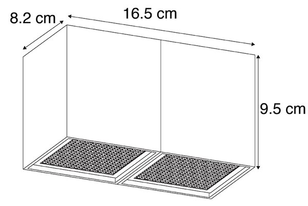 Dizajnerski reflektor crni 2-svjetla - Qubo Honey