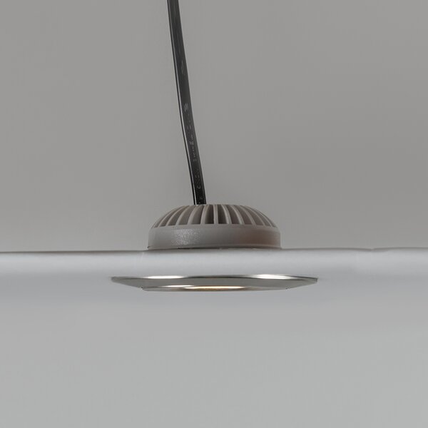 Set od 3 ugrađenih reflektora čelik uključujući LED IP44 - Relax LED
