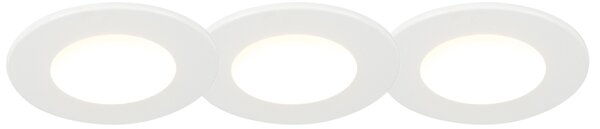 Komplet od 3 ugradna reflektora bijela, uključujući LED 3000K 4W IP65 - Blanca