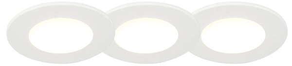 Set od 3 ugradbenih reflektora za kupaonicu okrugli LED 5W bijeli vodootporan - Blanca