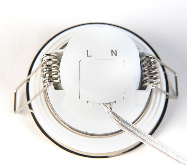 Set od 3 ugradbene svjetiljke okrugli čelik uklj. LED IP65 - Simply