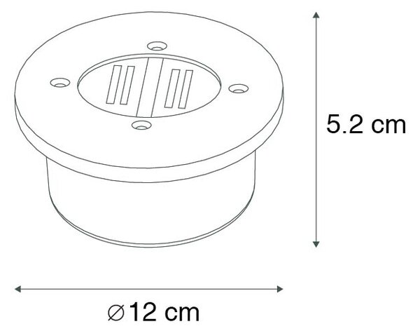 Set od 5 modernih podnih reflektora od čelika IP44 solar - Tiny