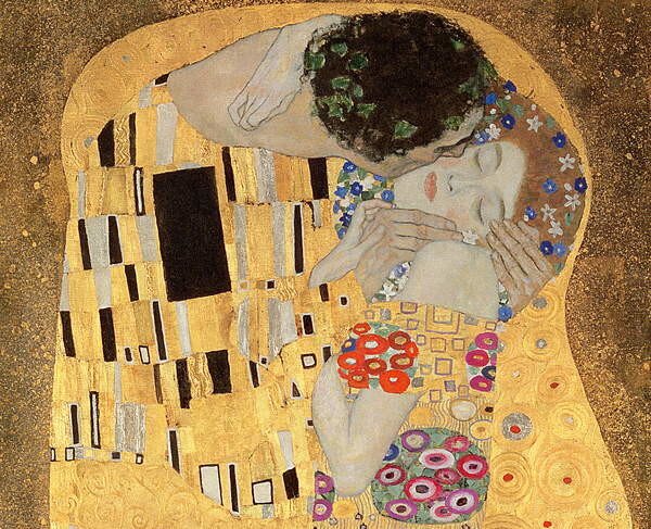 Gustav Klimt - Reprodukcija umjetnosti Gustav Klimt - Poljubac, (40 x 35 cm)