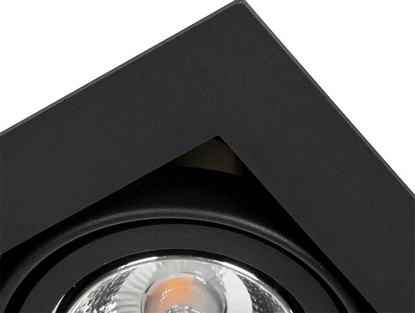 Set od 6 modernih ugradbenih reflektora crni podesivi - Oneon 70