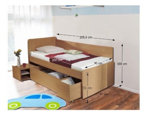 Jednostruki krevet 90 cm Onley 81219