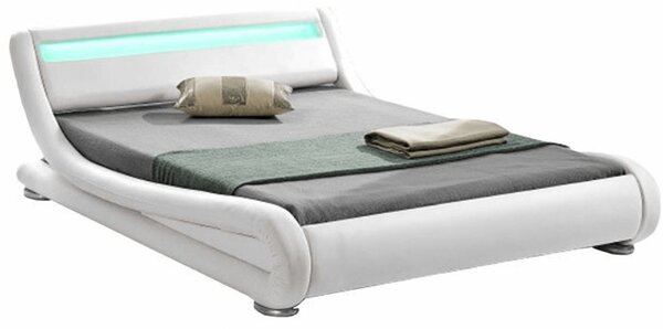 Bračni krevet 160 cm Sampana (S podnicom i LED)
