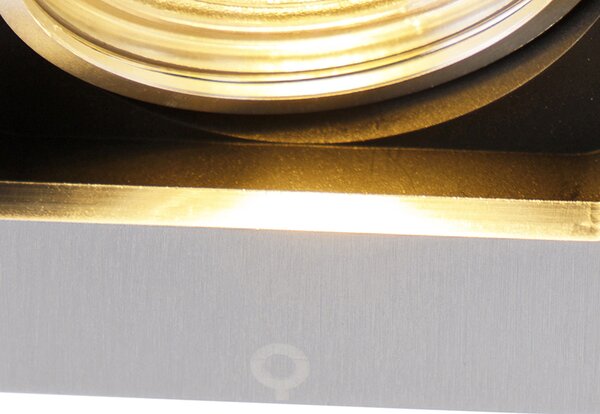 Pametni ugradbeni reflektor aluminijski uklj. WiFi GU10 nagibni - Qure