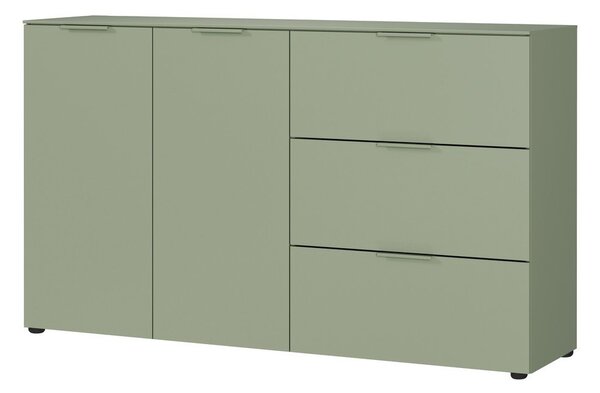 Zelena komoda u mat dekoru 151x98x40 cm Savoca – Germania
