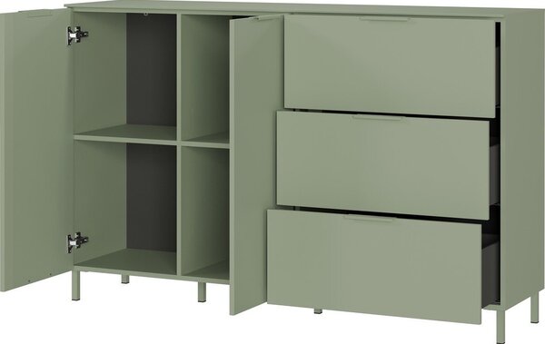 Zelena komoda u mat dekoru 151x98x40 cm Savoca – Germania