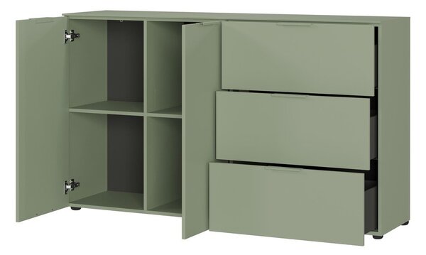 Zelena komoda u mat dekoru 151x98x40 cm Savoca – Germania
