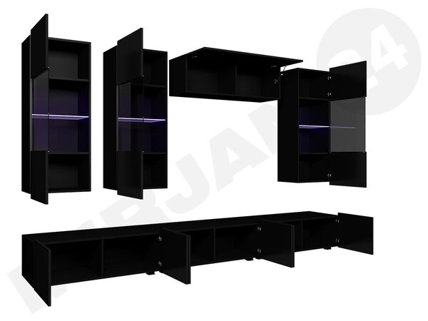 Namještaj za dnevni boravak Badiani XI (bijela + bijela sjajna)