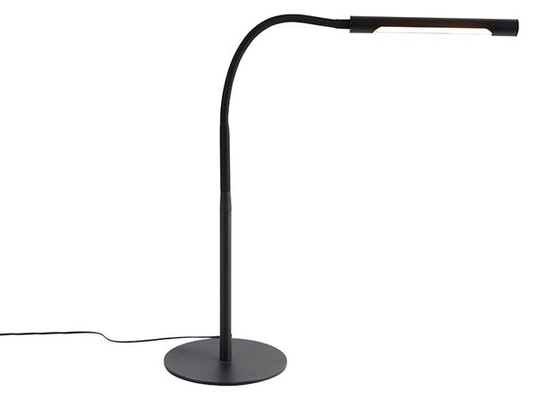 Dizajnerska stolna svjetiljka crna uklj. LED s dimerom na dodir - Palka