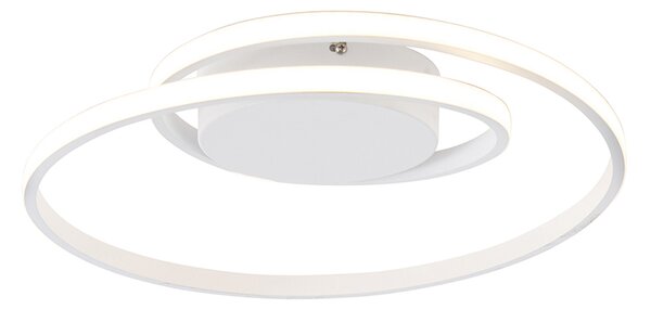 Dizajn stropne svjetiljke bijela, uključujući LED diodu u 3 koraka, prigušivu - Krula
