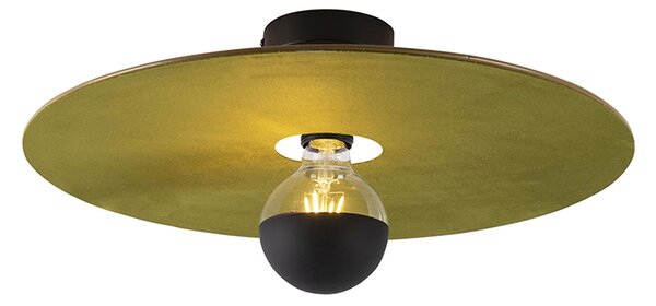 Stropna svjetiljka crna ravna sjena zelena 45 cm - Combi