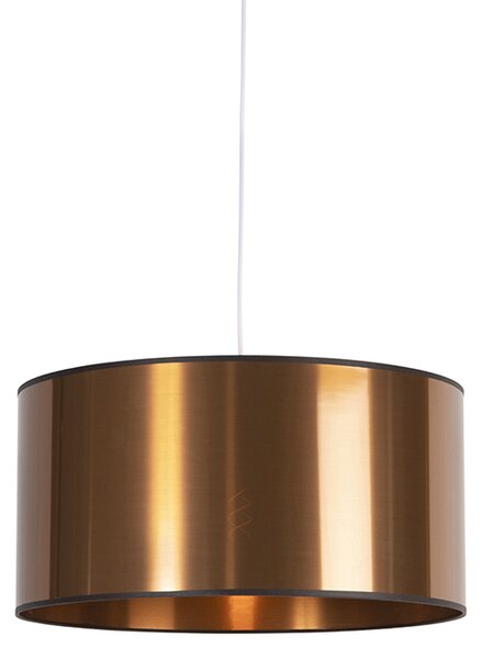 Art Deco viseća svjetiljka bijela s bakrenom hladom 50 cm - Pendel