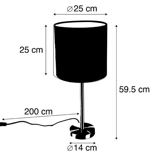 Stolna svjetiljka od čelika sa zelenom sjenilom 25 cm - Simplo