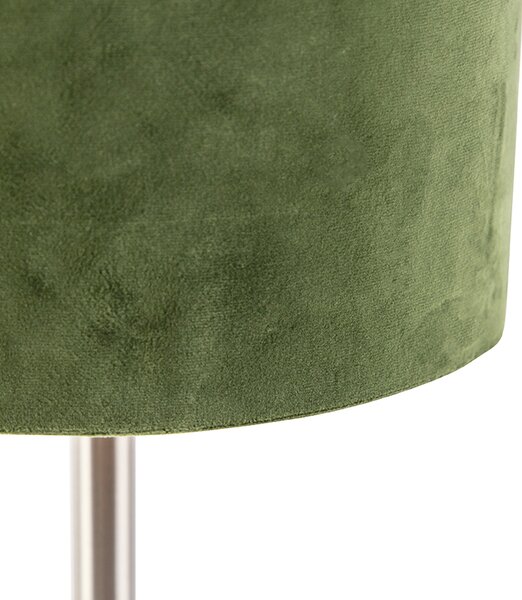 Stolna svjetiljka od čelika sa zelenom sjenilom 25 cm - Simplo