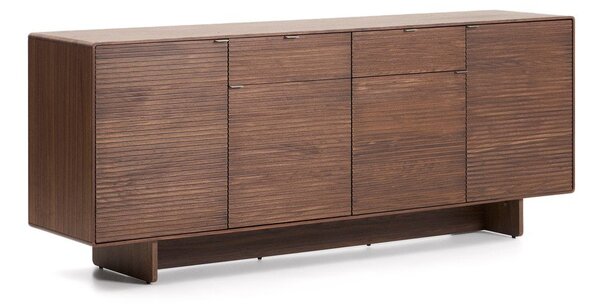 Tamno smeđa komoda u dekoru oraha 194,5x78x45 cm Norlen – Kave Home
