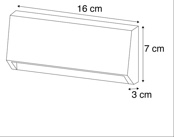 Moderna vanjska zidna svjetiljka tamno siva uklj. LED IP65 - Sandstone 2