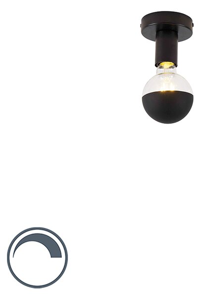 Dizajnerska stropna svjetiljka crna s gornjim ogledalom G95 crna - Facil