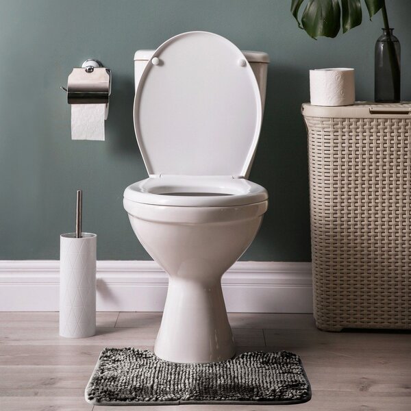Tamno sive kupaonske prostirke u setu 2 kom za WC 80x50 cm Bati – Restilo