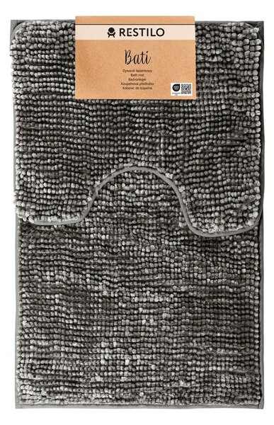 Tamno sive kupaonske prostirke u setu 2 kom za WC 80x50 cm Bati – Restilo