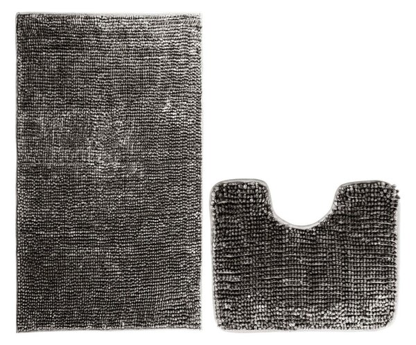 Tamno sive kupaonske prostirke u setu 2 kom za WC 80x50 cm Bati – Restilo