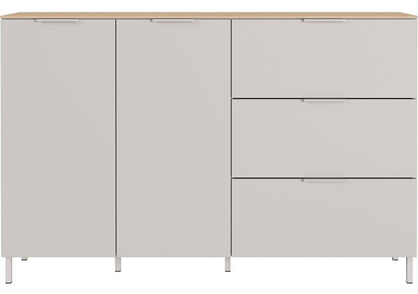 Krem komoda u mat dekoru 151x98x40 cm Savoca – Germania