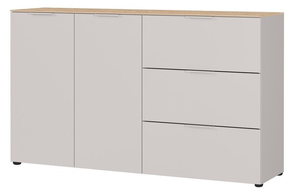 Krem komoda u mat dekoru 151x98x40 cm Savoca – Germania