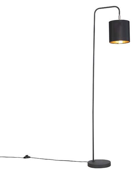Moderna podna svjetiljka crna - Lofty
