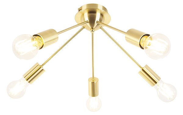 Art deco stropna svjetiljka zlatna 5-svjetlo -Facil