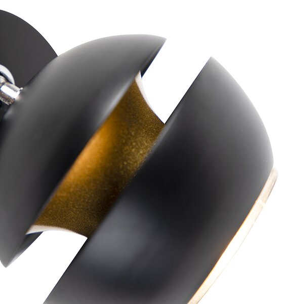 Moderno reflektorsko svjetlo 1-svjetlo crno sa zlatnom unutrašnjošću - Buell Deluxe