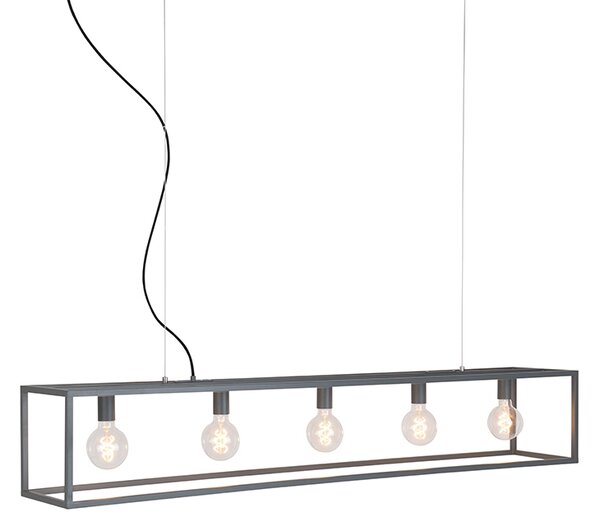 Industrijska viseća svjetiljka siva 5-svjetlosna - Kavez