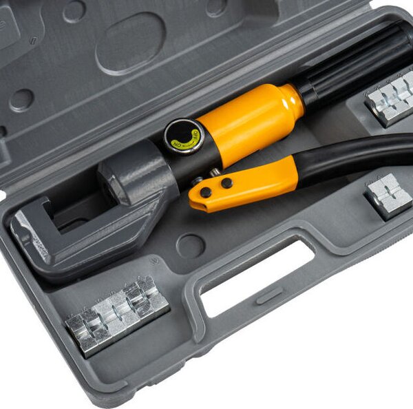 Powermat hidraulična preša za krimpanje kabela 4–70 mm², 6 T, 8 matrica
