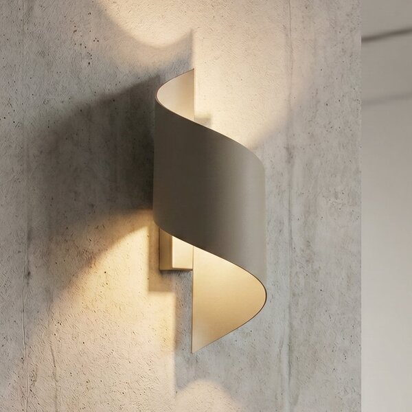 EMIBIG LIGHTING Zidna svjetiljka SPINER, bež, visina 30 cm, metal, G9, prigušiva, Bež, Dnevni boravak/blagovaonica, Metal