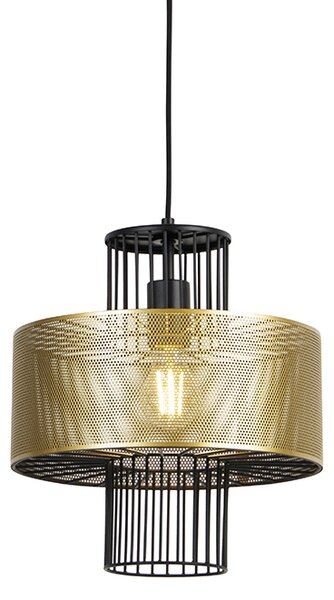 Dizajn viseća svjetiljka zlatna s crnom 30 cm - Tess