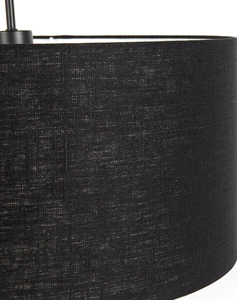 Moderna viseća svjetiljka crna s crnim sjenilom 50 cm - Combi 1