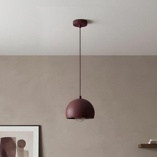 Luminex Sool viseća lampa, tamnocrvena, Ø 15 cm, 1 žarulja, metal, E27, prigušiva, Crvena, Dnevni boravak/blagovaonica, Metal