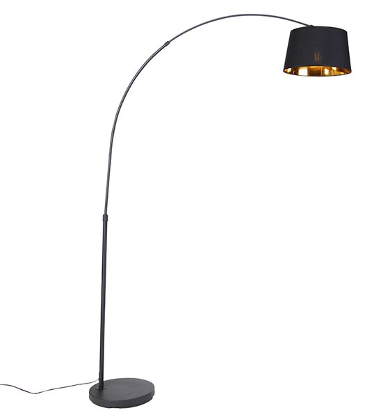 Moderna lučna svjetiljka crna sa zlatom - Arc Basic