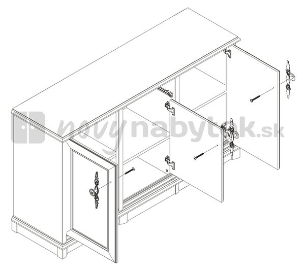 Komoda KENT EKOM 3D1S (Kesten)