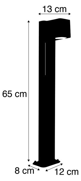 Pametna vanjska podna svjetiljka hrđavo smeđa 65 cm IP44 uklj. WiFi GU10 - Baleno