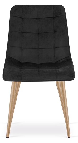 Blagovaonska stolica SPLIT VELVET, crna