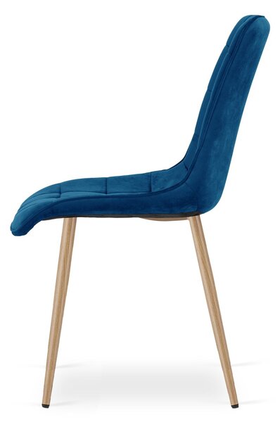Blagovaonska stolica SPLIT VELVET, plava