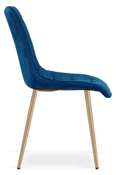 Blagovaonska stolica SPLIT VELVET, plava