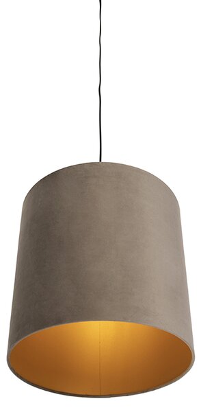 Zidna svjetiljka s sjenilom od taupe baršuna sa zlatom 40 cm - Combi