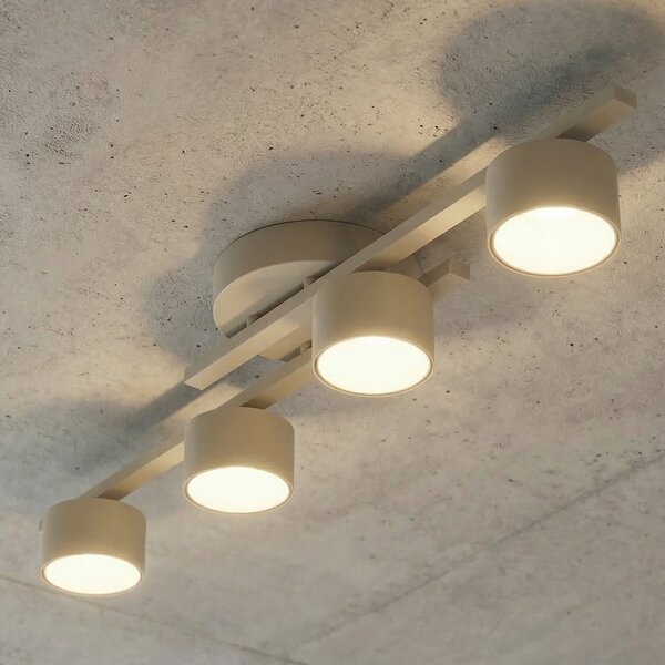 EMIBIG LIGHTING Stropna svjetiljka FRAGMENT, bež, duljina 87 cm, 4-svjetiljkasta, metalna, prigušiva, Bež, Dnevni boravak/blagovaonica, Metal, Strop polukružni s prostorom
