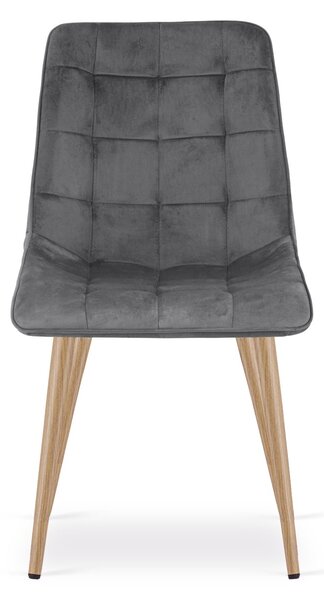 Blagovaonska stolica SPLIT VELVET, tamno siva