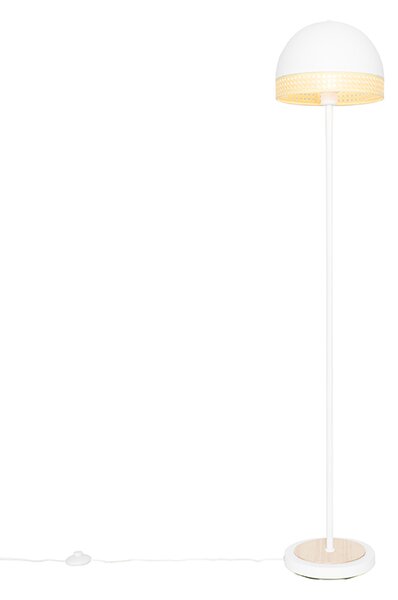 Orijentalna podna lampa bijela s ratanom 30 cm - Magna Rattan