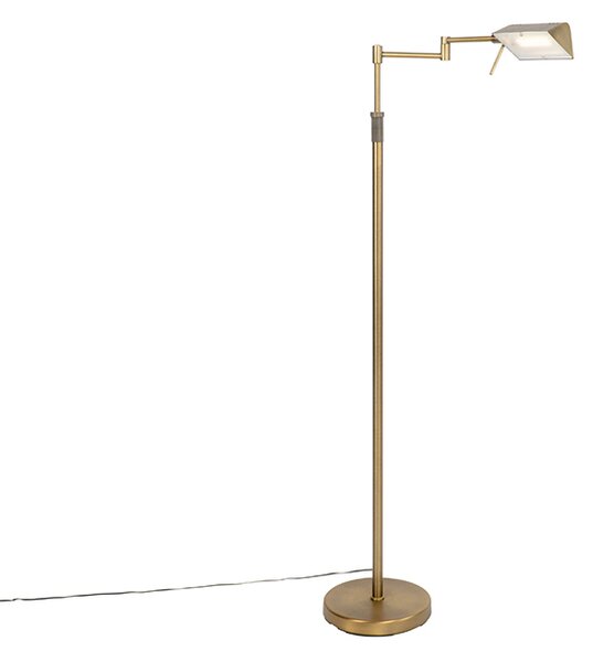 Dizajnerska podna lampa brončana s LED i dodirnim prigušivačem - Notia