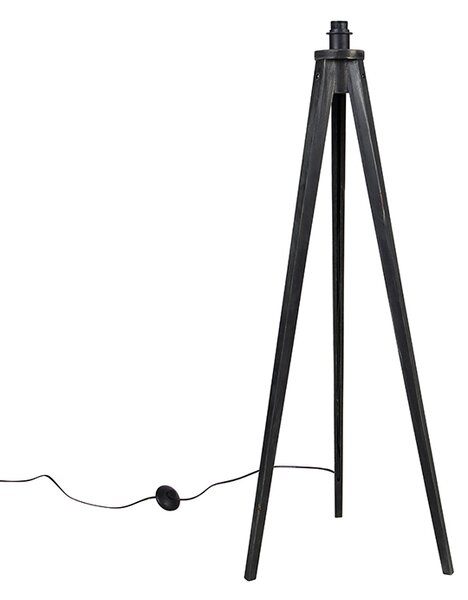 Rustikalna podna lampa s trokrakom nogom crna - Tripod Classic